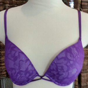 34 C plunge demi Push Up bra Purple
